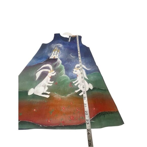 Hand Painted Girls Fairytale Denim Dress Sz 5 NWT - Picture 6 of 6